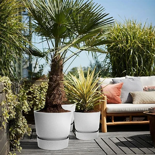 Elho Greenville Round Pot 30cm Living Concrete 3 Elho Greenville Round Pot 30cm Living Concrete