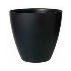 Stewart Garden 40cm Basalt Low Round Planter - Black 5 Stewart Garden 40cm Basalt Low Round Planter - Black -PlantEra Shop 1115429 1