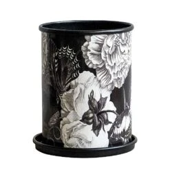 Kew Eclectic Orangery Noir Planter With Saucer 13cm