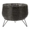 KOOPMAN Anthracite Basket Planter With Legs 23cm -PlantEra Shop 1228061
