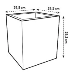 Elho Vivo Next Square Planter 30cm Living Concrete 13 Elho Vivo Next Square Planter 30cm Living Concrete -PlantEra Shop 1230754 6