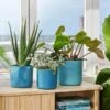 Elho The Ocean Collection Round Pot 22cm Atlantic Blue