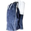 Premium Leather Mens Gardening Gloves Blue - Large -PlantEra Shop 42929