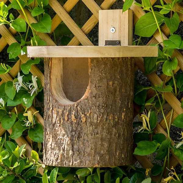 Wildlife World Natural Log Robin Nesting Box 3 Wildlife World Natural Log Robin Nesting Box