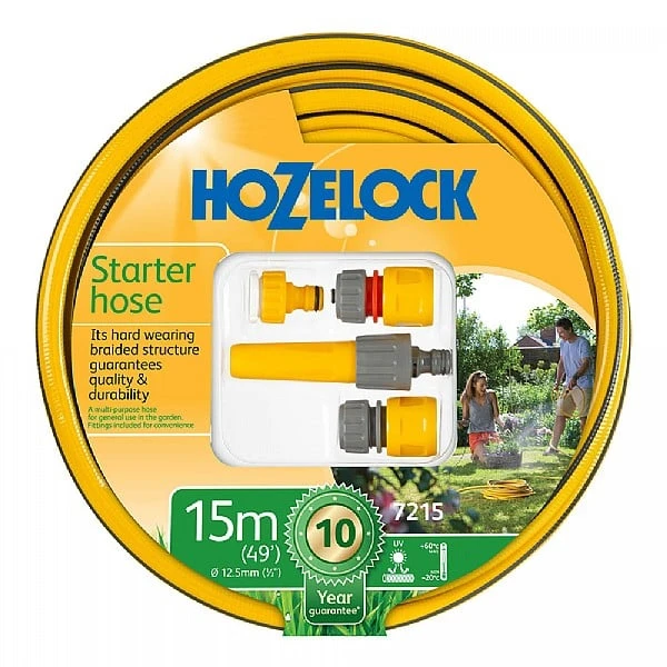 Hozelock Starter Hose & Fittings Set 15m 3 Hozelock Starter Hose & Fittings Set 15m