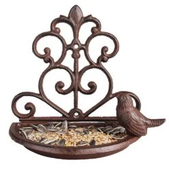 Fallen Fruits Cast Iron Wall Bird Feeder