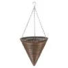 Smart Garden Chestnut Faux Rattan Hanging Cone - 14'' 1 Smart Garden Chestnut Faux Rattan Hanging Cone - 14'' -PlantEra Shop 925353