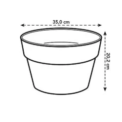 Elho Loft Urban Bowl 35cm Anthricite 9 Elho Loft Urban Bowl 35cm Anthricite -PlantEra Shop 933182 4