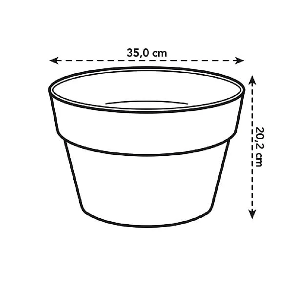 Elho Loft Urban Bowl 35cm Anthricite 6 Elho Loft Urban Bowl 35cm Anthricite - Image 4