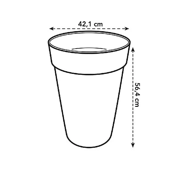 Elho Loft Urban Round High Planter 42cm Warm Grey 6 Elho Loft Urban Round High Planter 42cm Warm Grey - Image 4