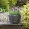 Blenheim Half Barrel Planter 40cm Pewter 1 Blenheim Half Barrel Planter 40cm Pewter -PlantEra Shop 934027