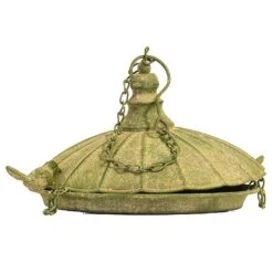 Fallen Fruits Aged Metal Green Hanging Bird Feeder -PlantEra Shop 959271 2