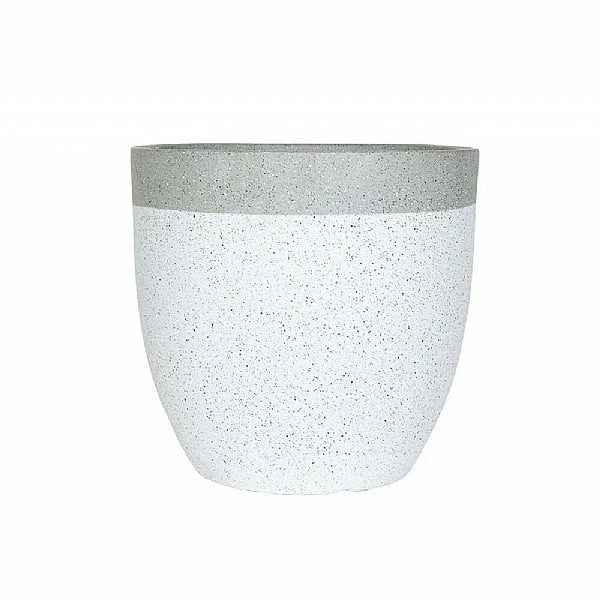 Apta Granito Two Tone White Rim Grey Body Planter 3 Apta Granito Two Tone White Rim Grey Body Planter