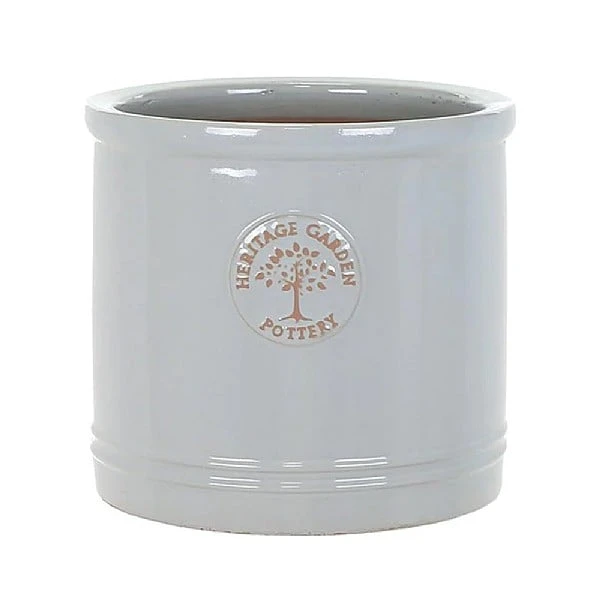 Woodlodge Heritage Edwardian Cylinder Ceramic Planter Pastel Grey (Various Sizes) 4 Woodlodge Heritage Edwardian Cylinder Ceramic Planter Pastel Grey (Various Sizes) - Image 2