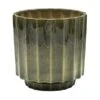 Ivyline Lugano Scalloped Reactive Pot Cover Green (Various Sizes) -PlantEra Shop IVLUGSCGR