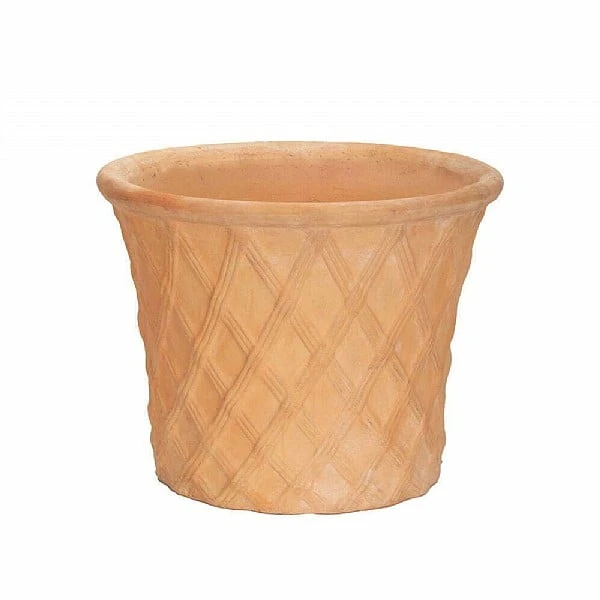 Apta Mekong Terracotta Lattice Cone Planter 3 Apta Mekong Terracotta Lattice Cone Planter