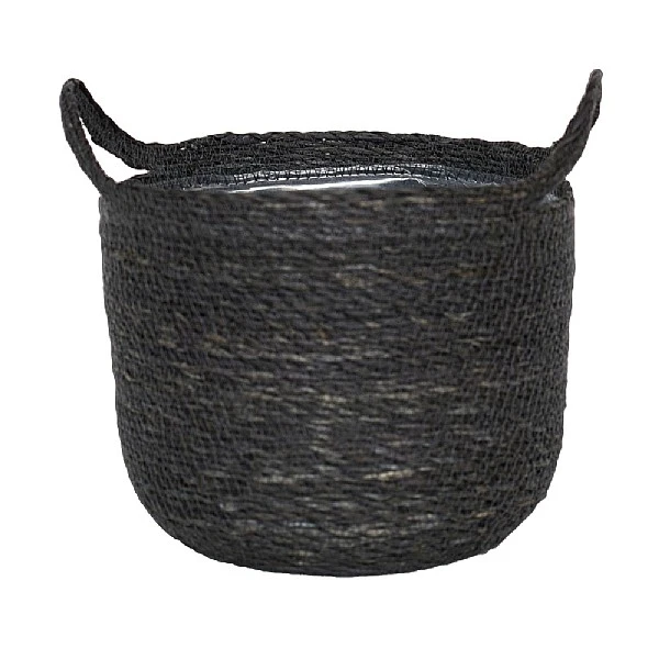 Ivyline Otto Grey Woven Lined Basket (Various Sizes) 3 Ivyline Otto Grey Woven Lined Basket (Various Sizes)