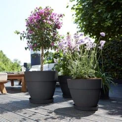 Elho Vibia Campana 35cm Round Planter (Various Colours) 11 Elho Vibia Campana 35cm Round Planter (Various Colours) -PlantEra Shop VIBCAMRND35 3