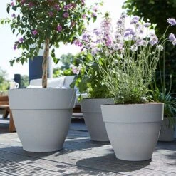 Elho Vibia Campana 35cm Round Planter (Various Colours) 12 Elho Vibia Campana 35cm Round Planter (Various Colours) -PlantEra Shop VIBCAMRND35 4